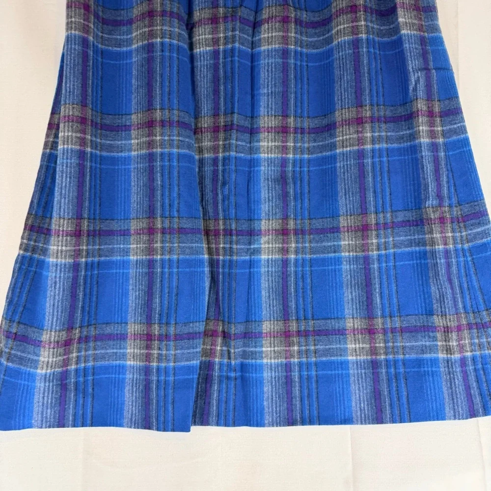 PENDLETON Women’s Size 14 Skirt Midi length Lined 100% Wool Plaid VINTAGE 80s